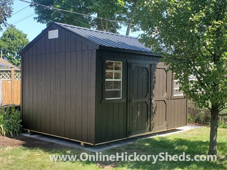 Hickory Sheds Side Utility Shed Painted Brown