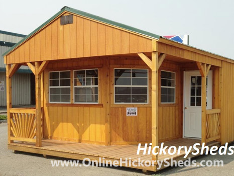 Hickory Sheds Utility Shed with Deluxe Wrap Porch